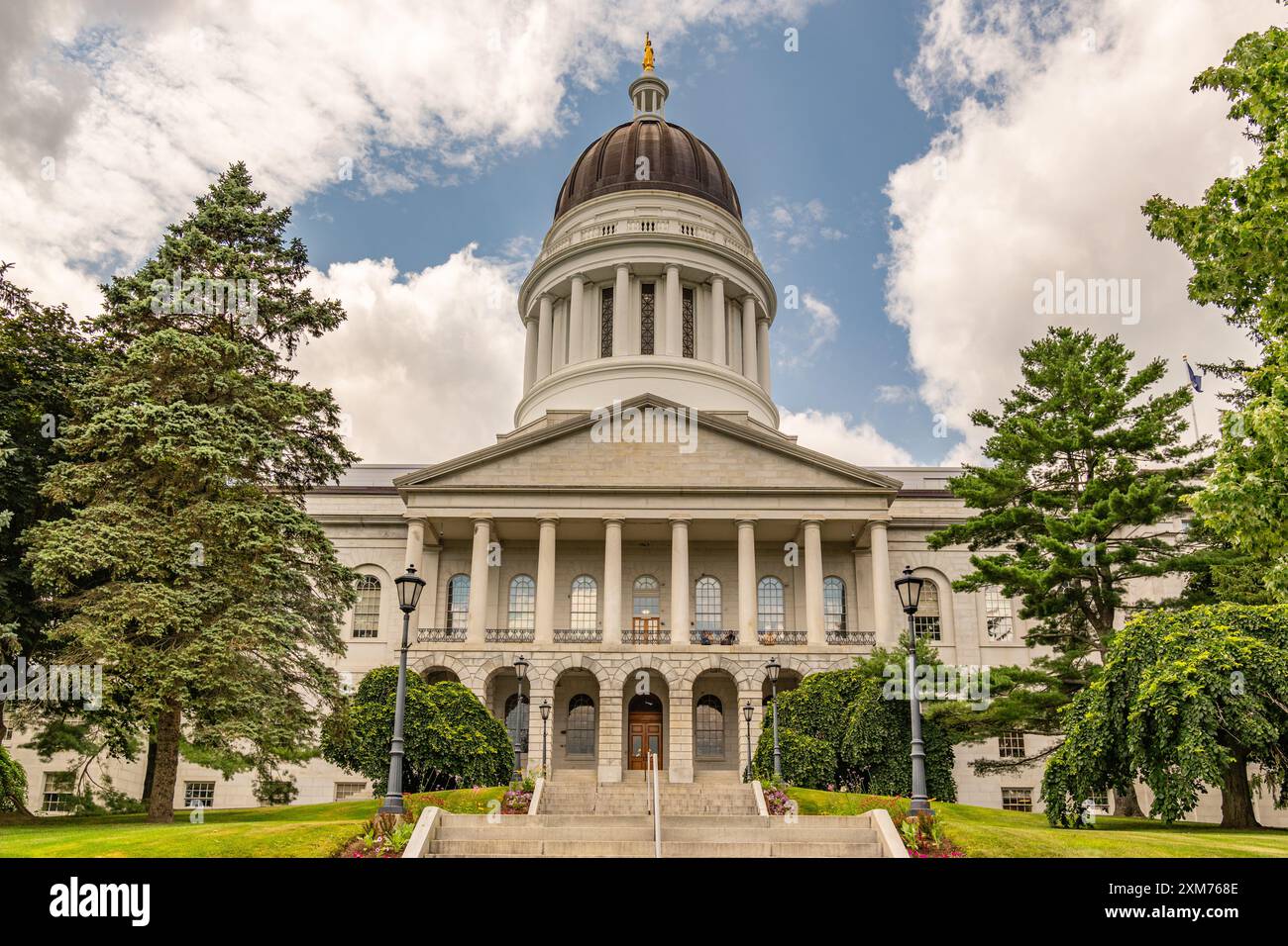 State Capitol Building in Augusta, Maine Stock Photo