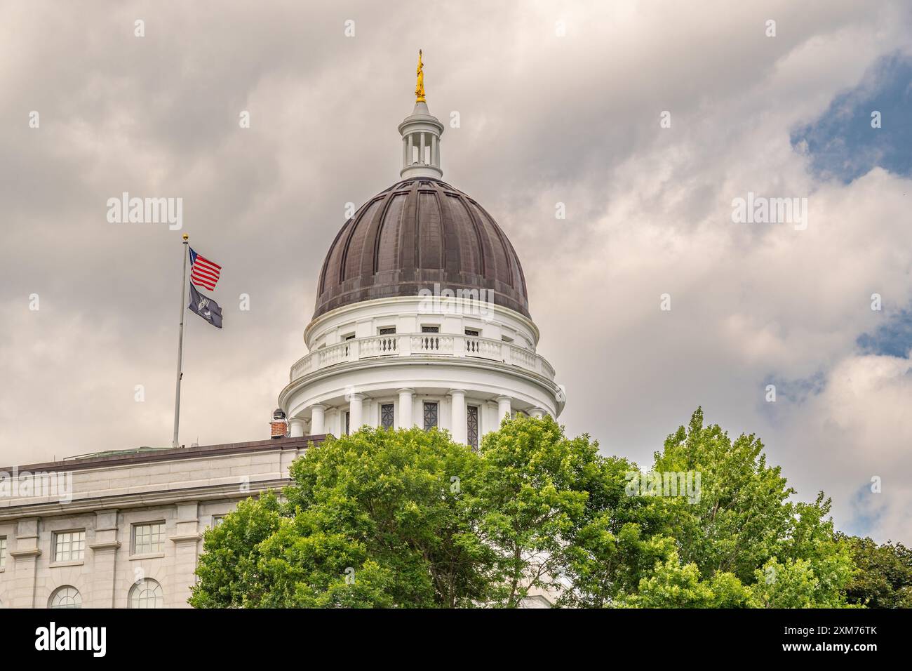 State Capitol Building in Augusta, Maine Stock Photo