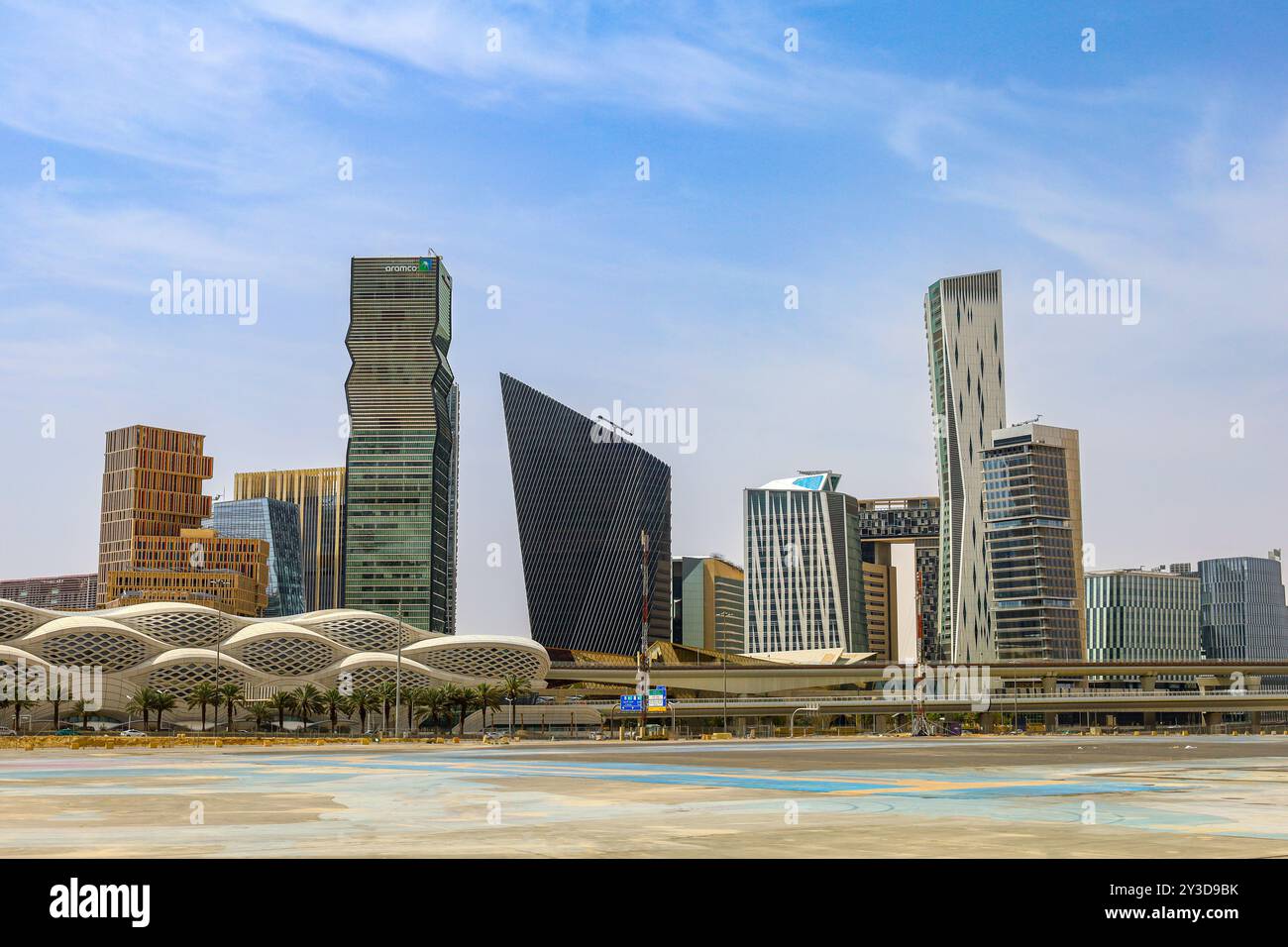 Riyadh, Saudi Arabia - Mar 15 2024,King Abdullah Financial District  , KAFD business towers Stock Photo