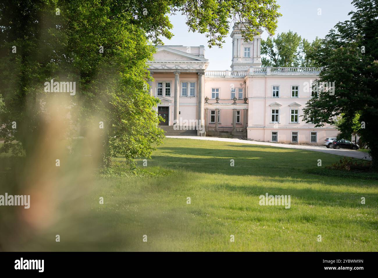 old palace park outdoor, Miłosław town Stock Photo