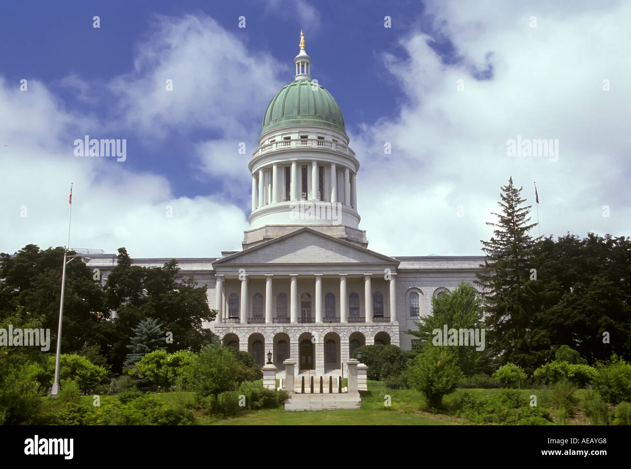 State Capitol Building at Augusta Maine ME Stock Photo