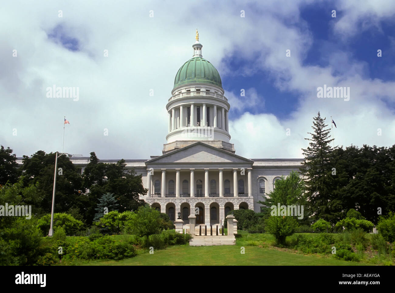 State Capitol Building at Augusta Maine ME Stock Photo