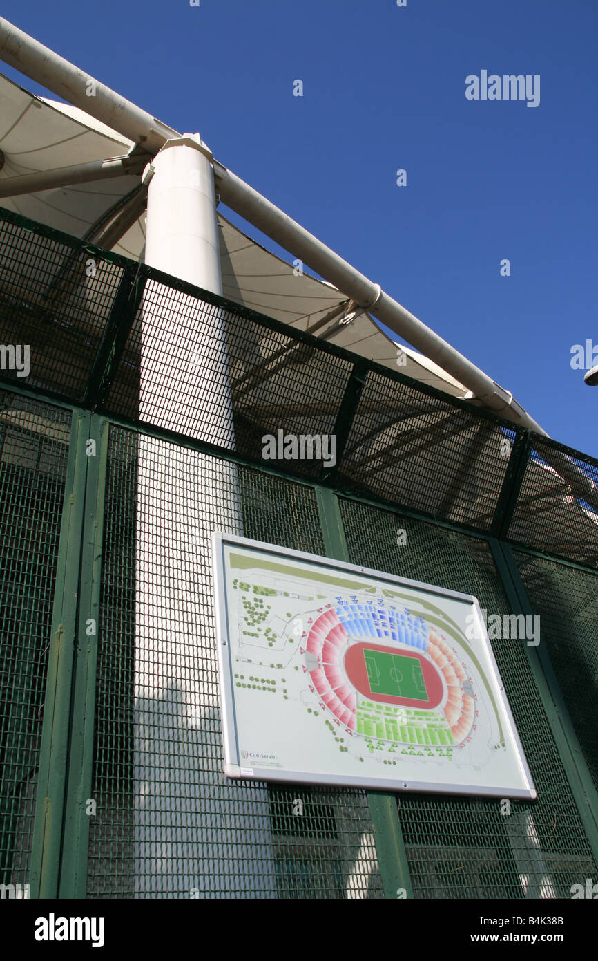 layout map outside olympic stadium in rome Stock Photo