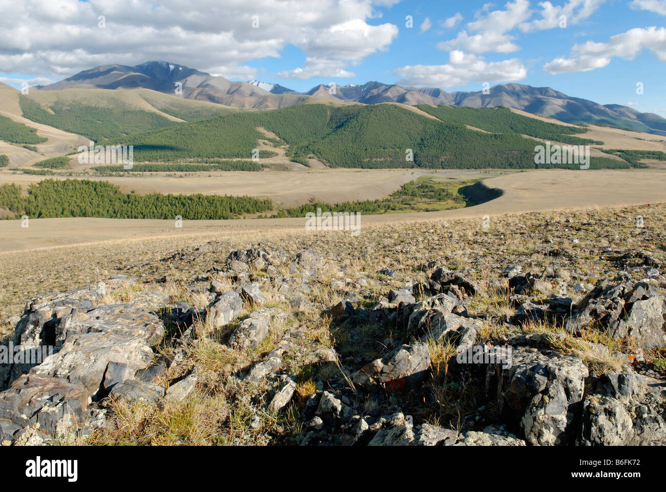 Saylyugem Mountains, Tschuja Steppes, Altai Republic, Siberia, Russia, Asia Stock Photo