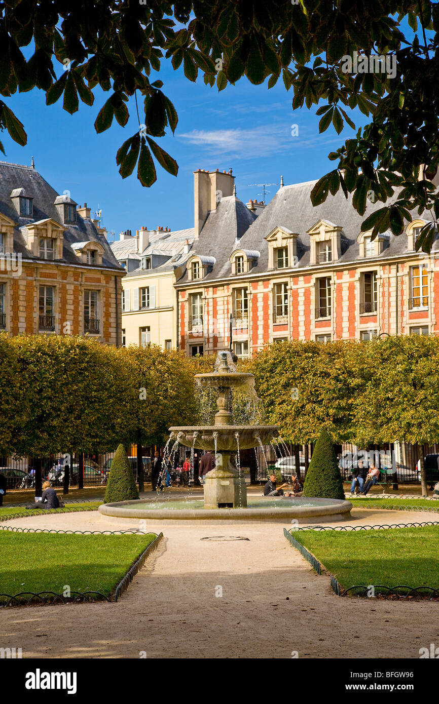 VOSGES SQUARE, PARIS, FRANCE Stock Photo