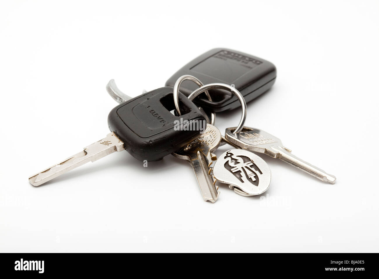 Car keys on key ring. Stock Photo