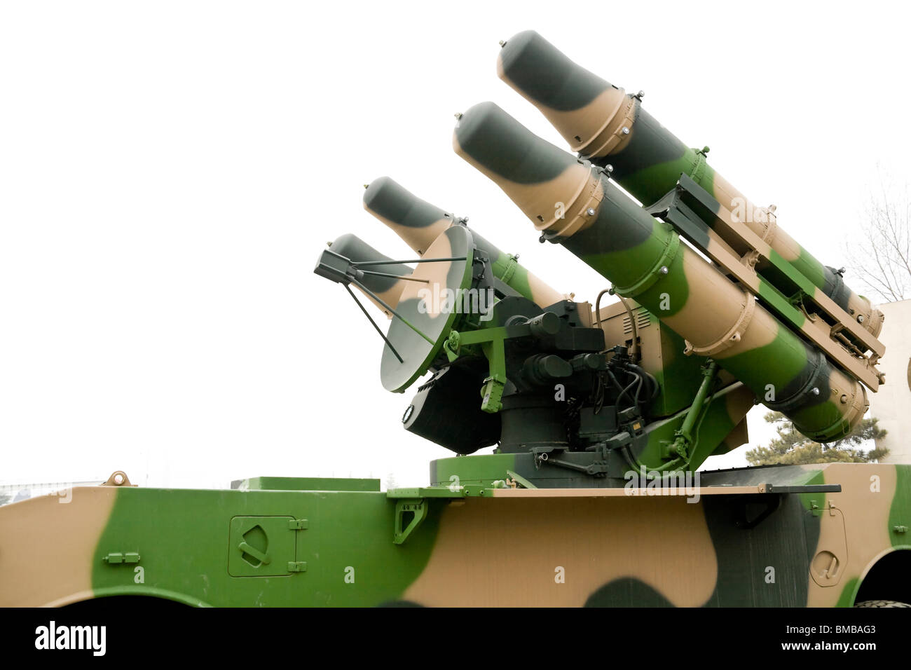 ground-to-air missile in museum in china Stock Photo