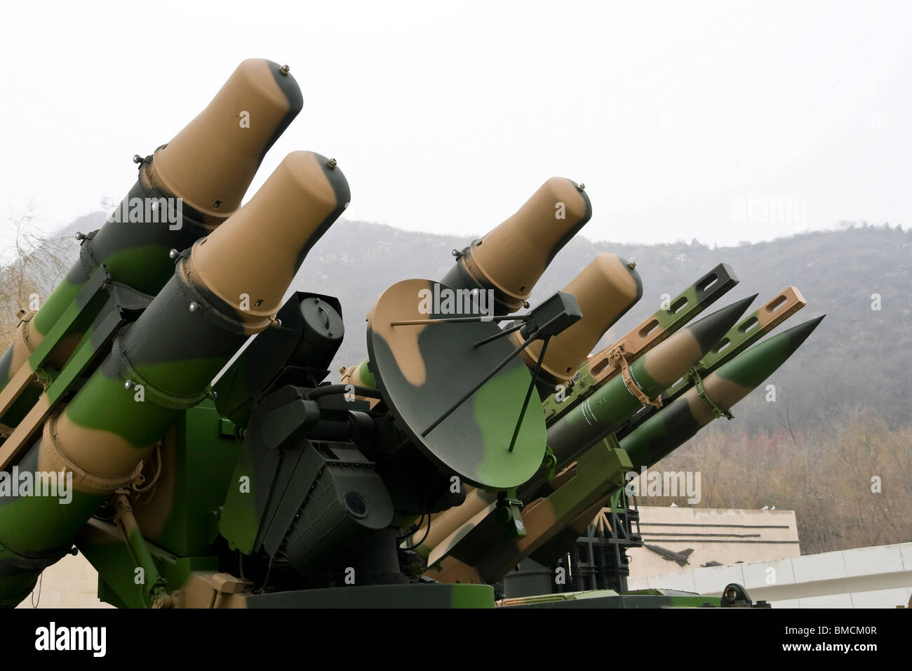 ground-to-air missile in museum in china Stock Photo