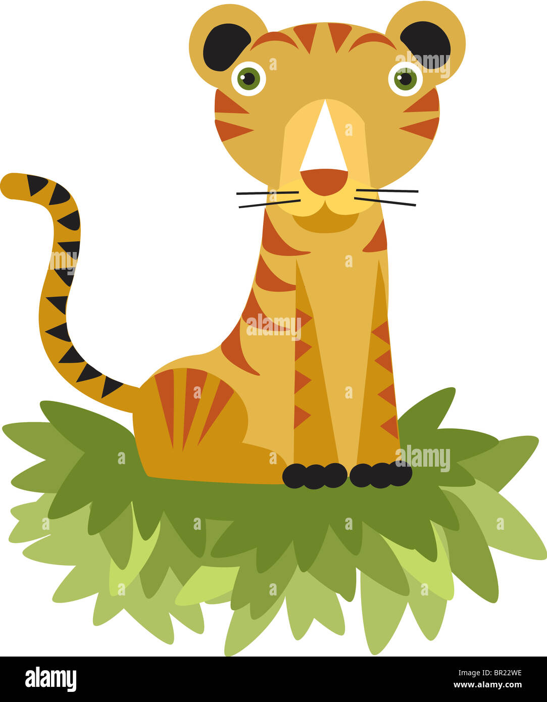 Drawing of a tiger Stock Photo