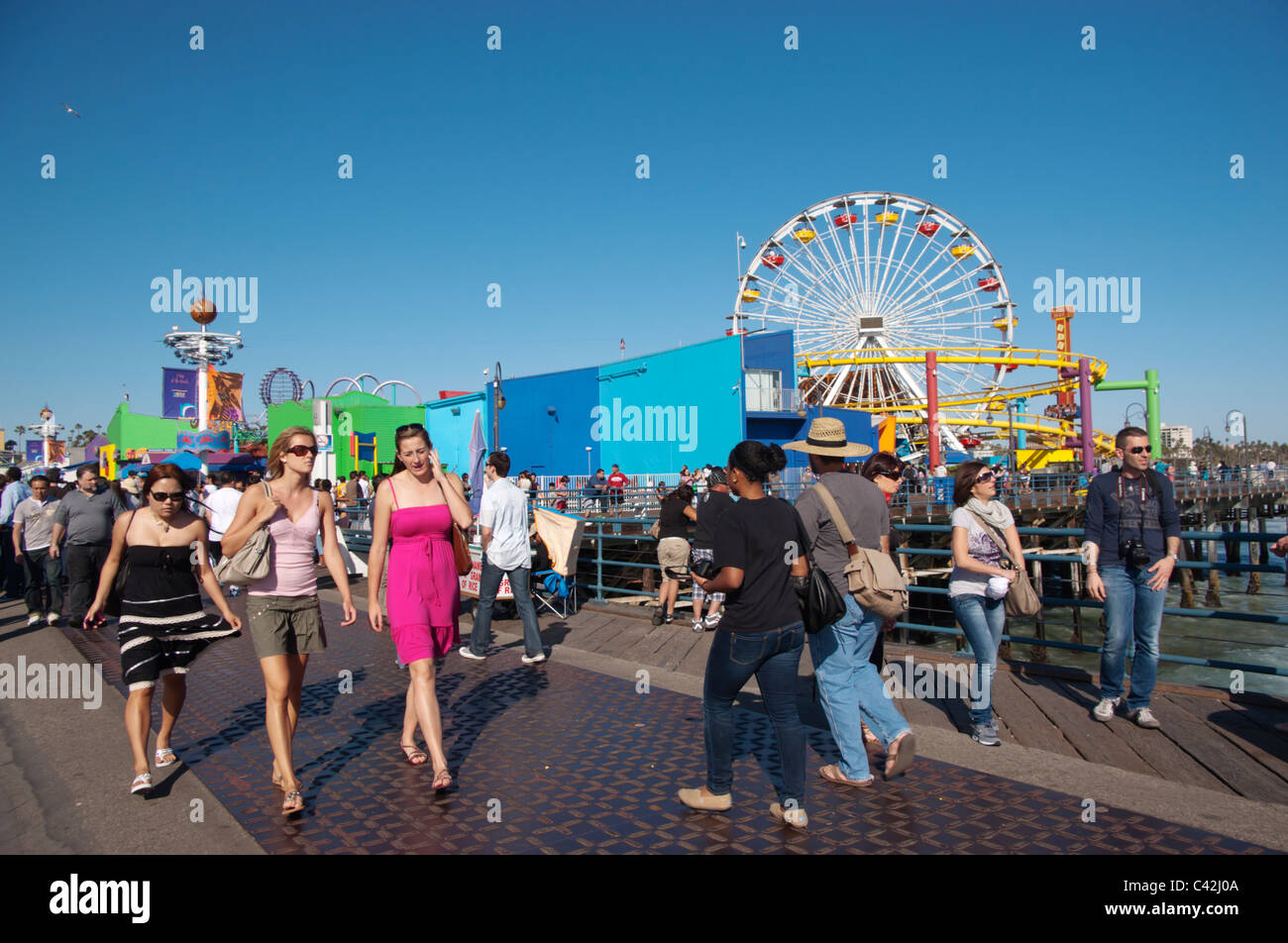 Santa Monica pier, California Stock Photo