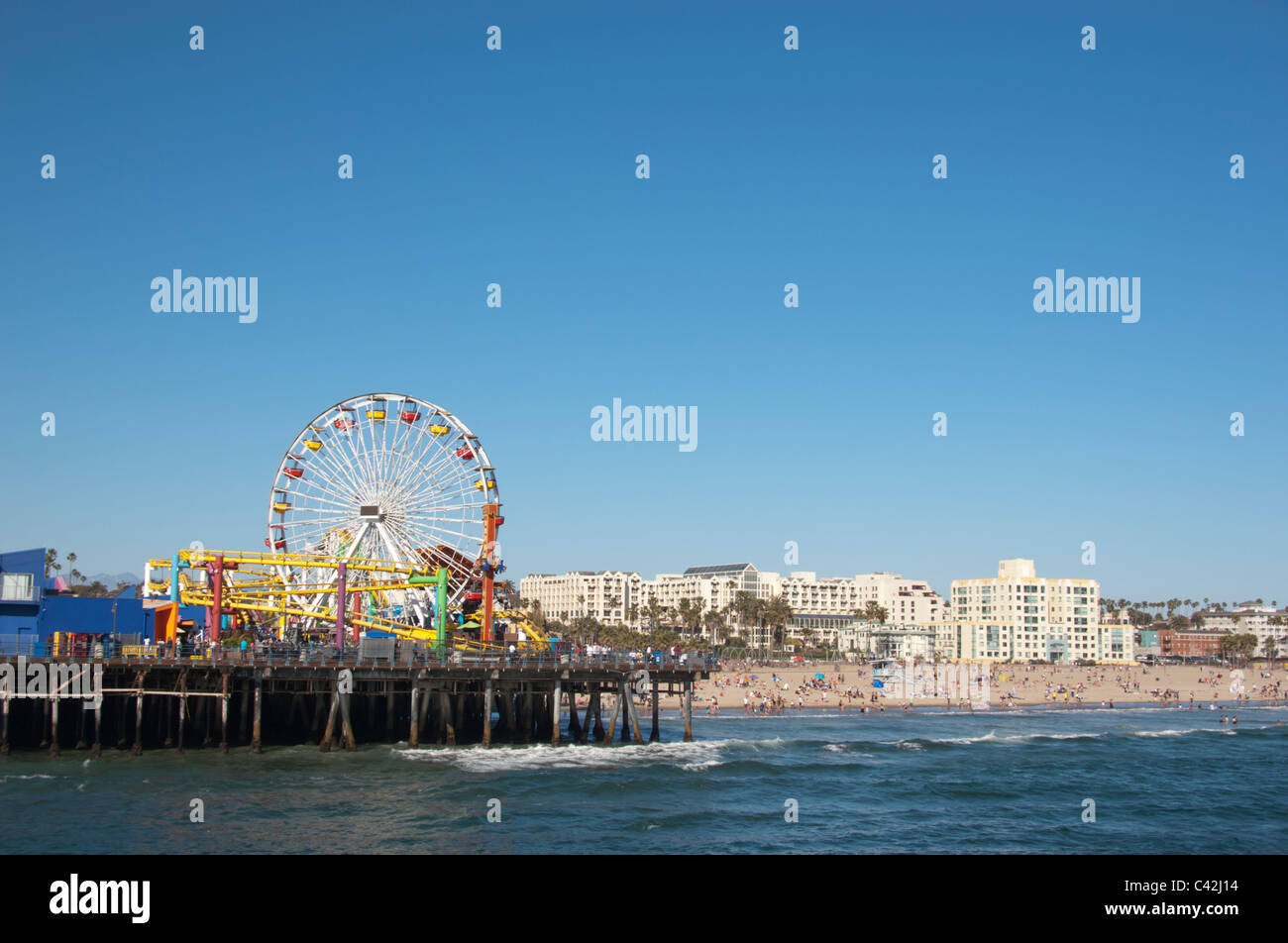 Santa Monica, California. Pacific Park amusement park on Santa Monica pier, Santa Monica, California, USA Stock Photo