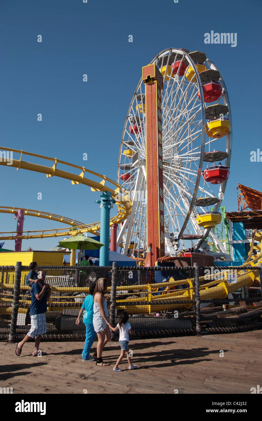 Santa Monica, California. Pacific Park amusement park on Santa Monica pier, Santa Monica, California, USA Stock Photo