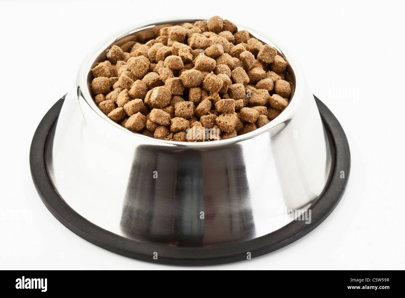 Dog food in dog bowl Stock Photo