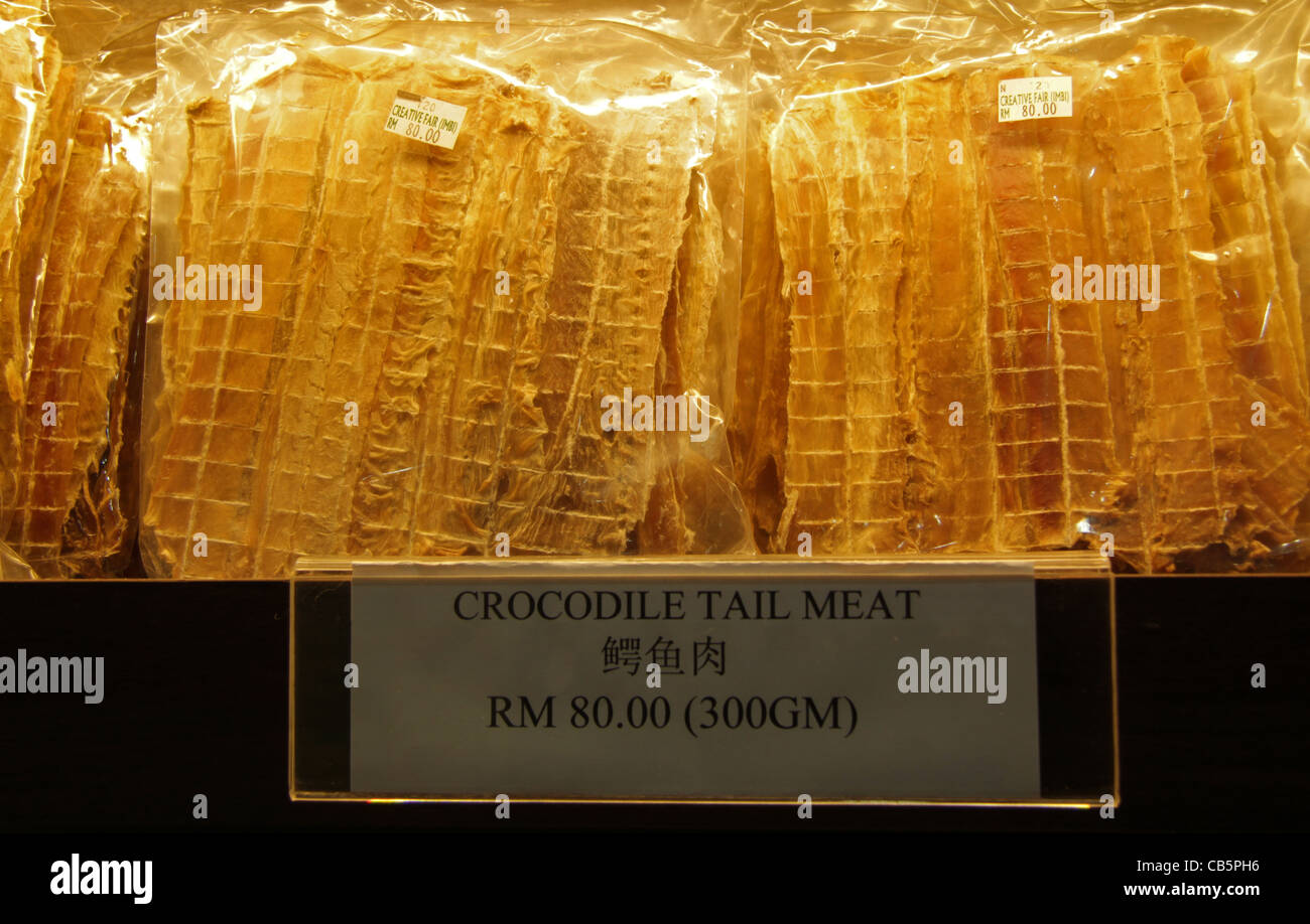 CROCODILE TAIL MEAT (CROCODILE MEAT) Stock Photo