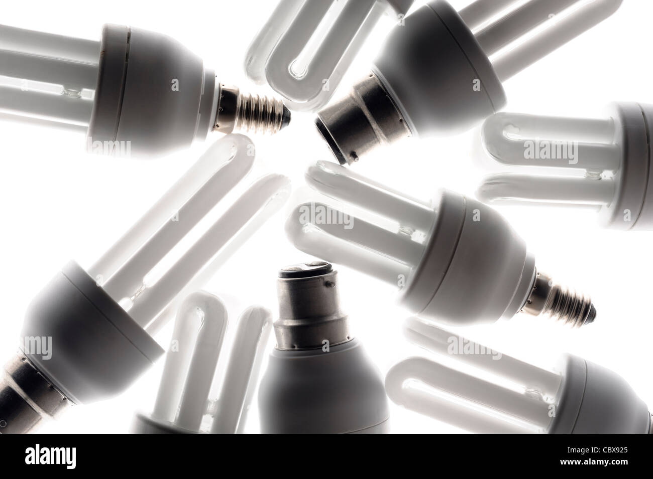 Low energy lightbulbs Stock Photo