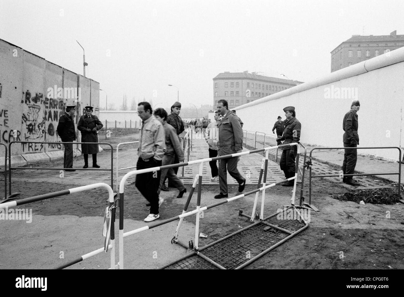 Opening of the Berlin Wall on the Bernauer Street, Berlin, Germany Stock Photo