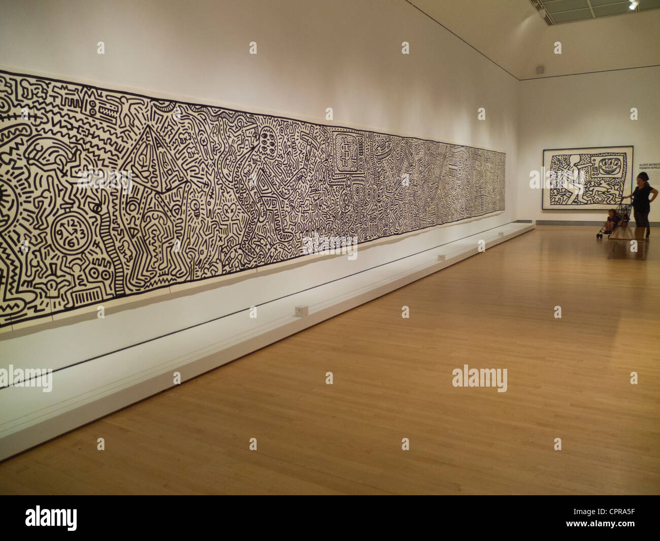 Keith Haring exhibition at the Brooklyn Museum Stock Photo