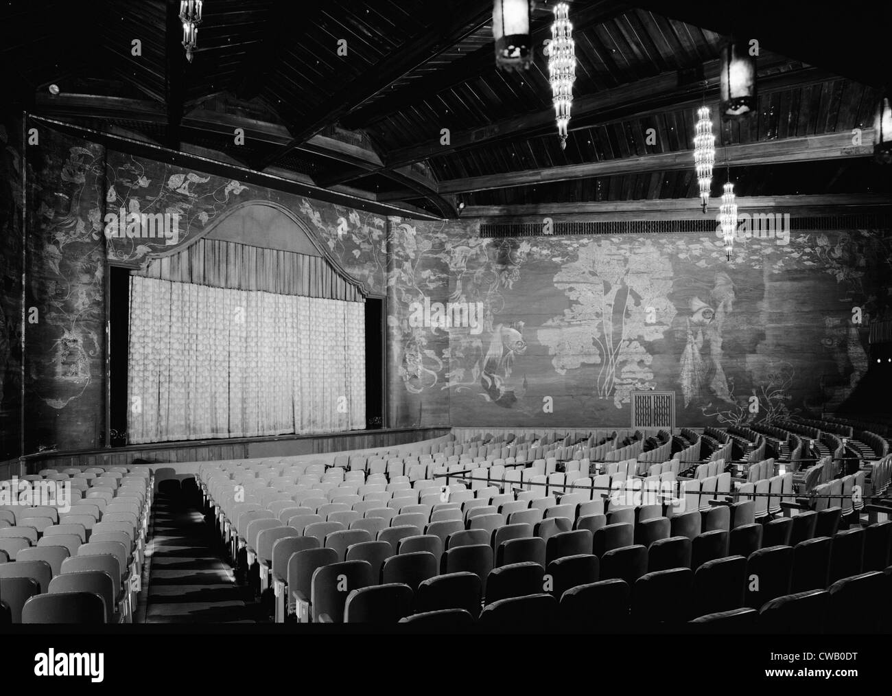 Movie Theaters, the Paramount Theatre, interior, built in 1926, Sunrise Avenue & North County Road, Palm Beach, Florida, circa Stock Photo