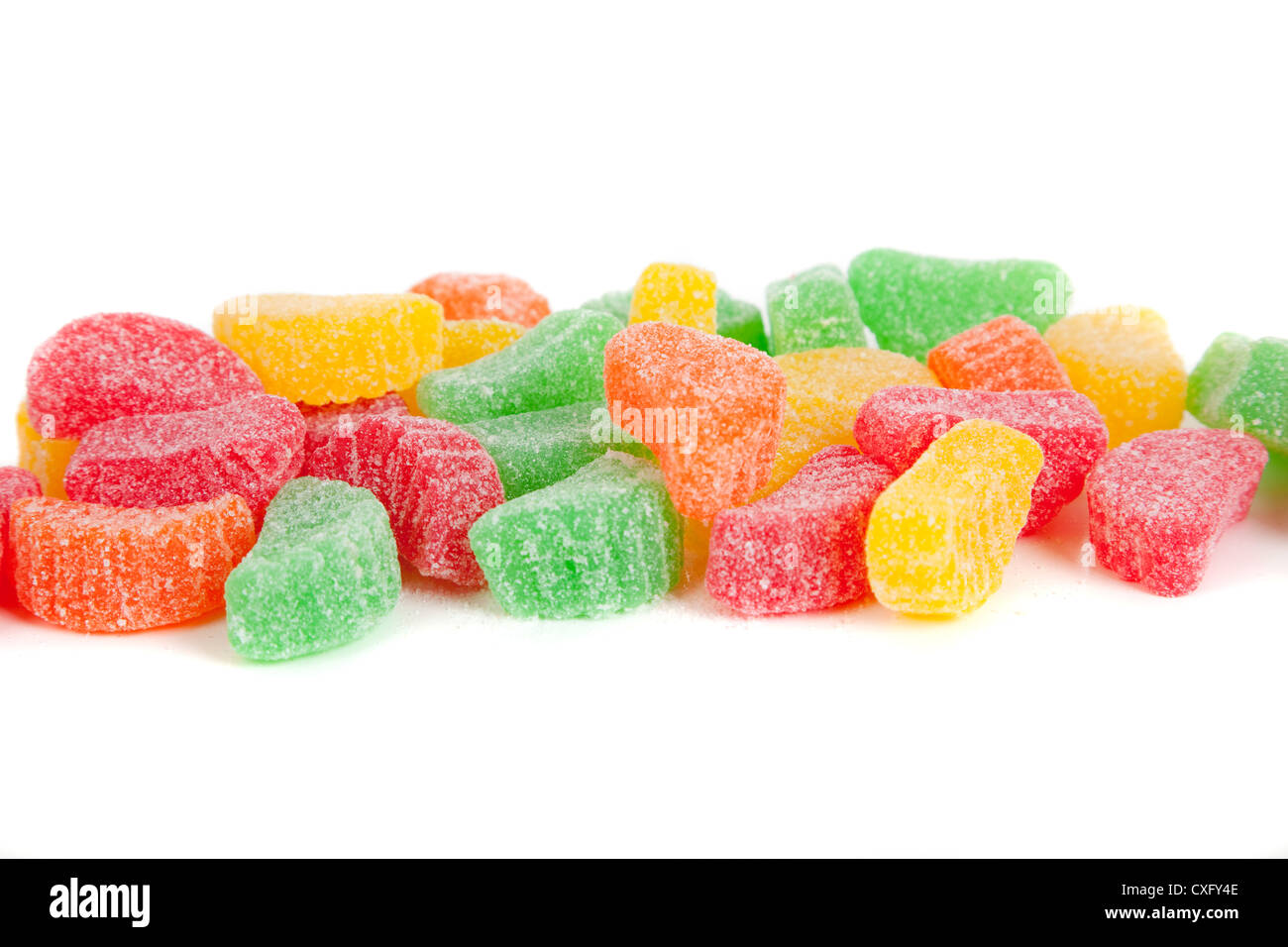 Fruit candy on a white background Stock Photo