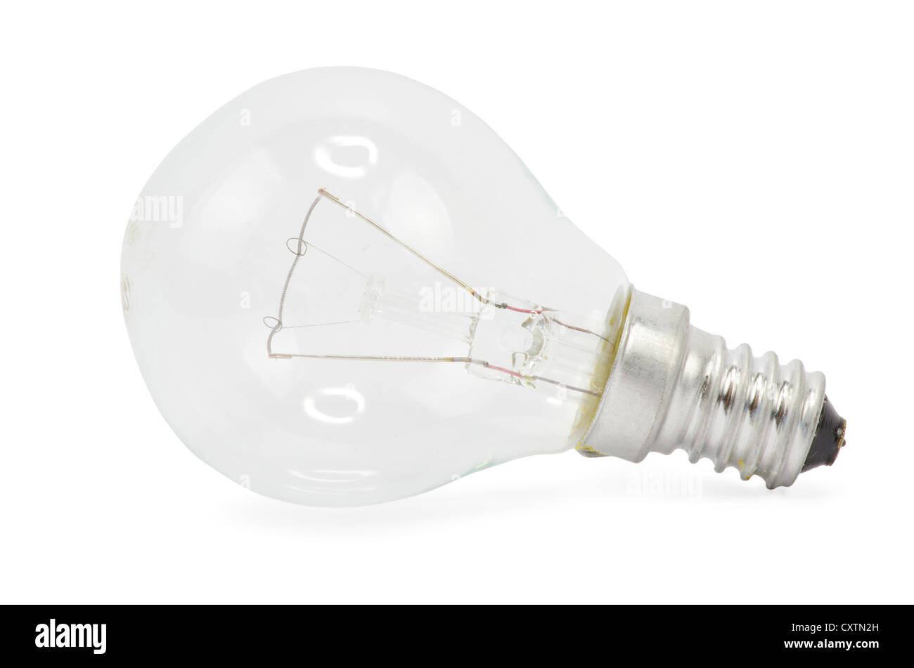 Electric bulb on a white background Stock Photo