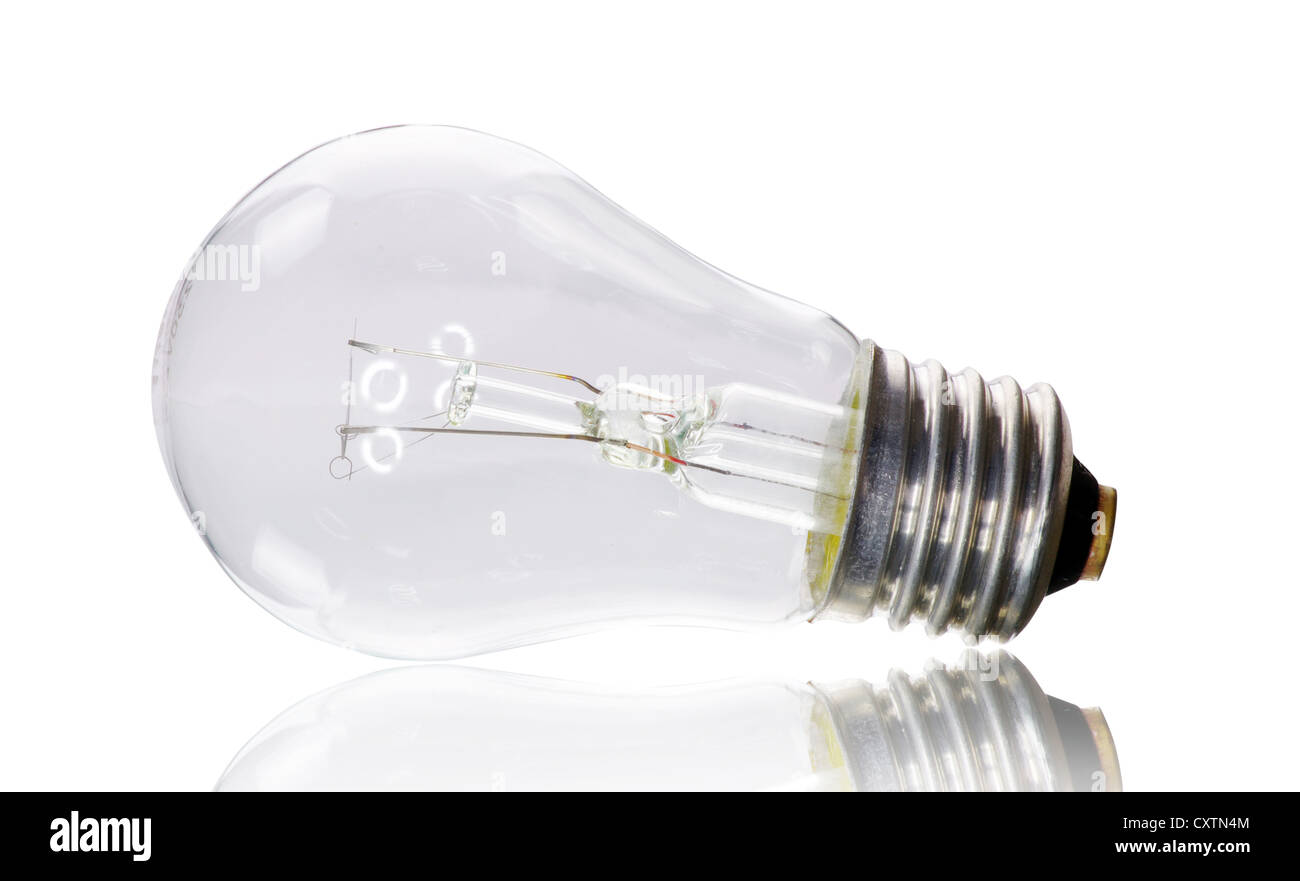 Electric bulb on a white background Stock Photo