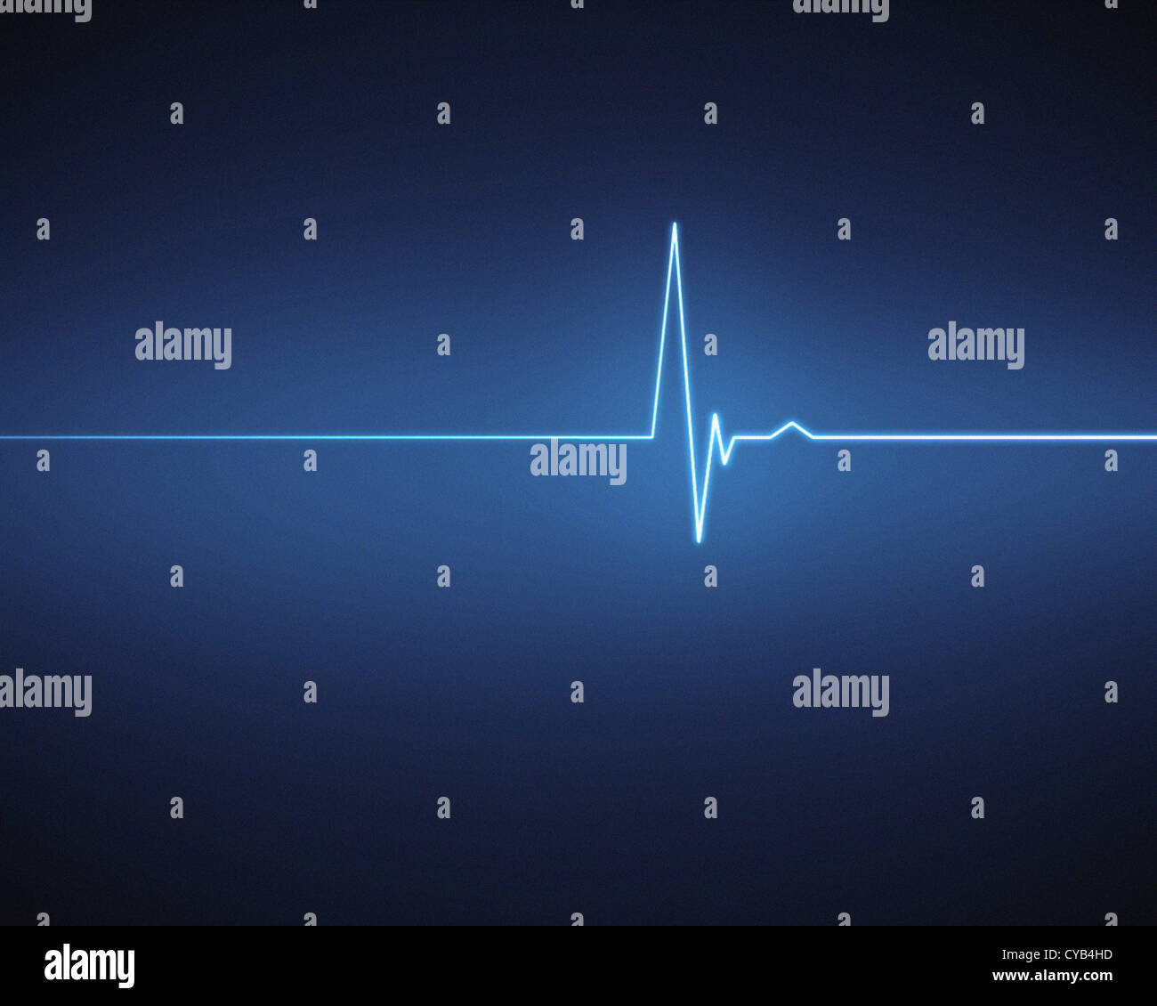 Blue ECG heartbeat Stock Photo