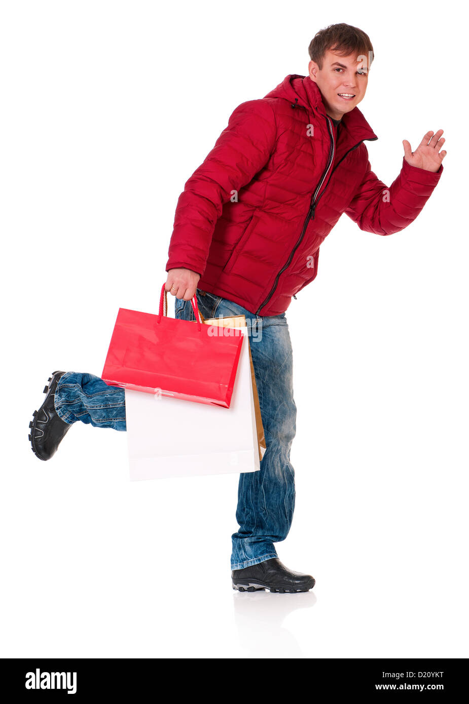 Man in winter clothing Stock Photo