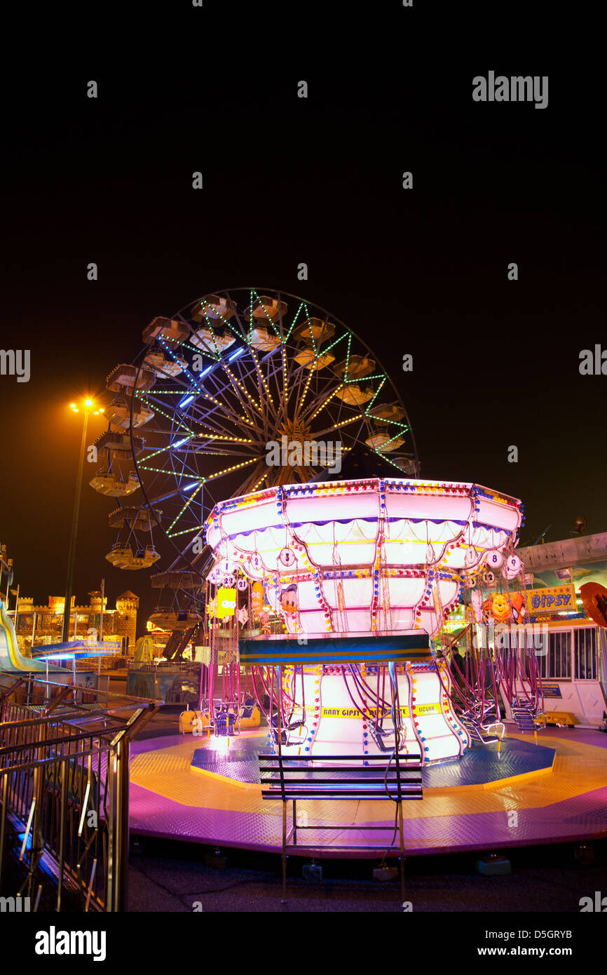 Carousel at Luna Park Stock Photo