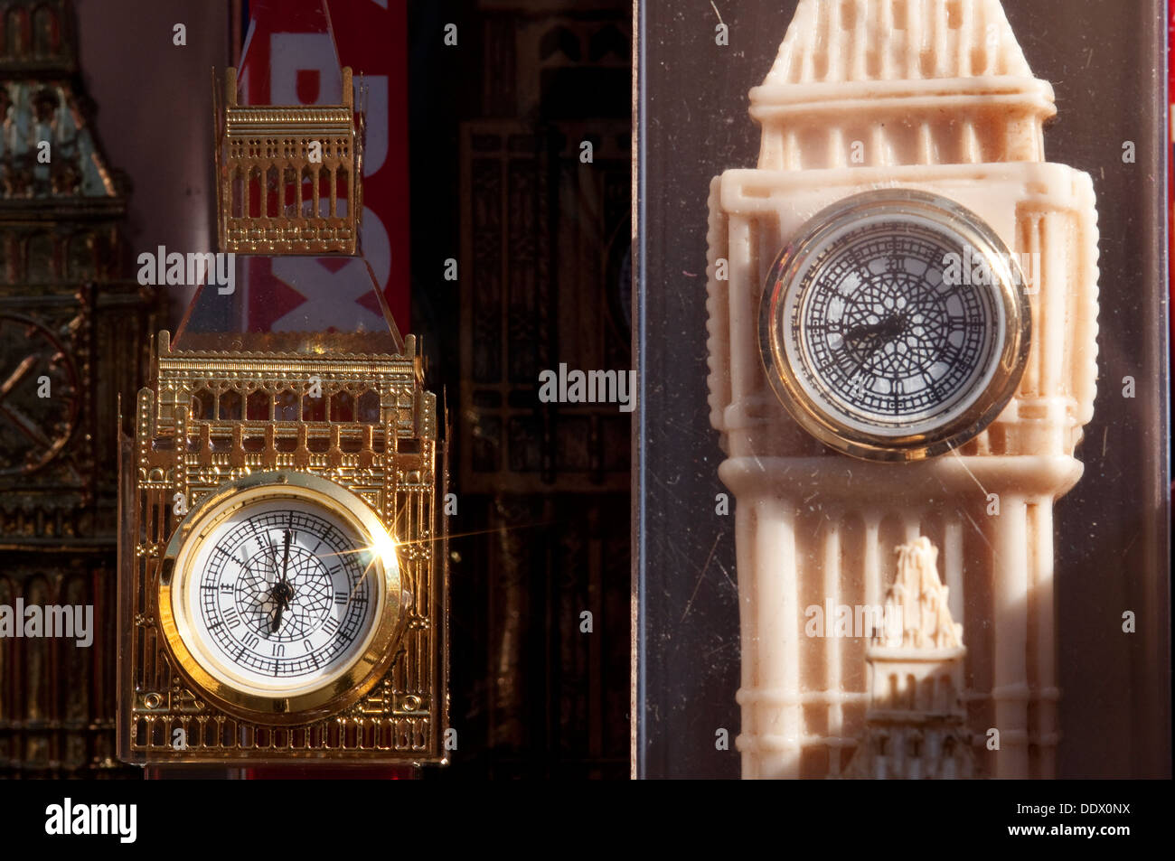 England, London, Souvenirs on Sale, Big Ben Stock Photo