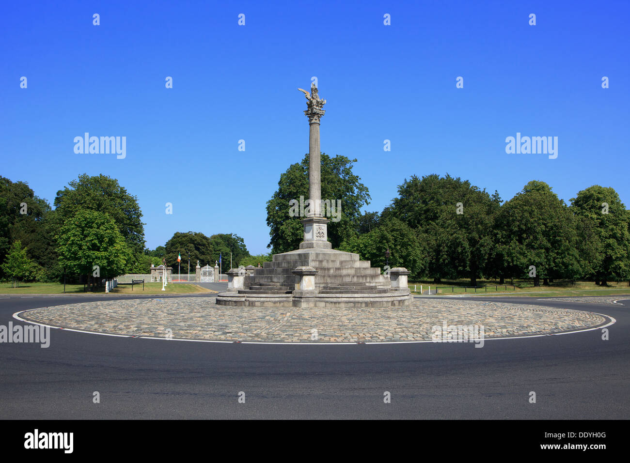 The Phoenix Monument at the Phoenix Park in Dublin, Ireland Stock Photo