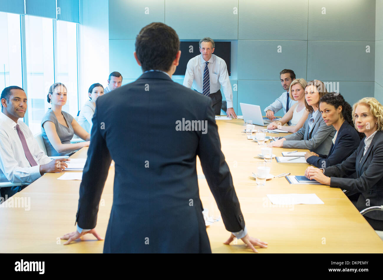 Business people talking in meeting Stock Photo