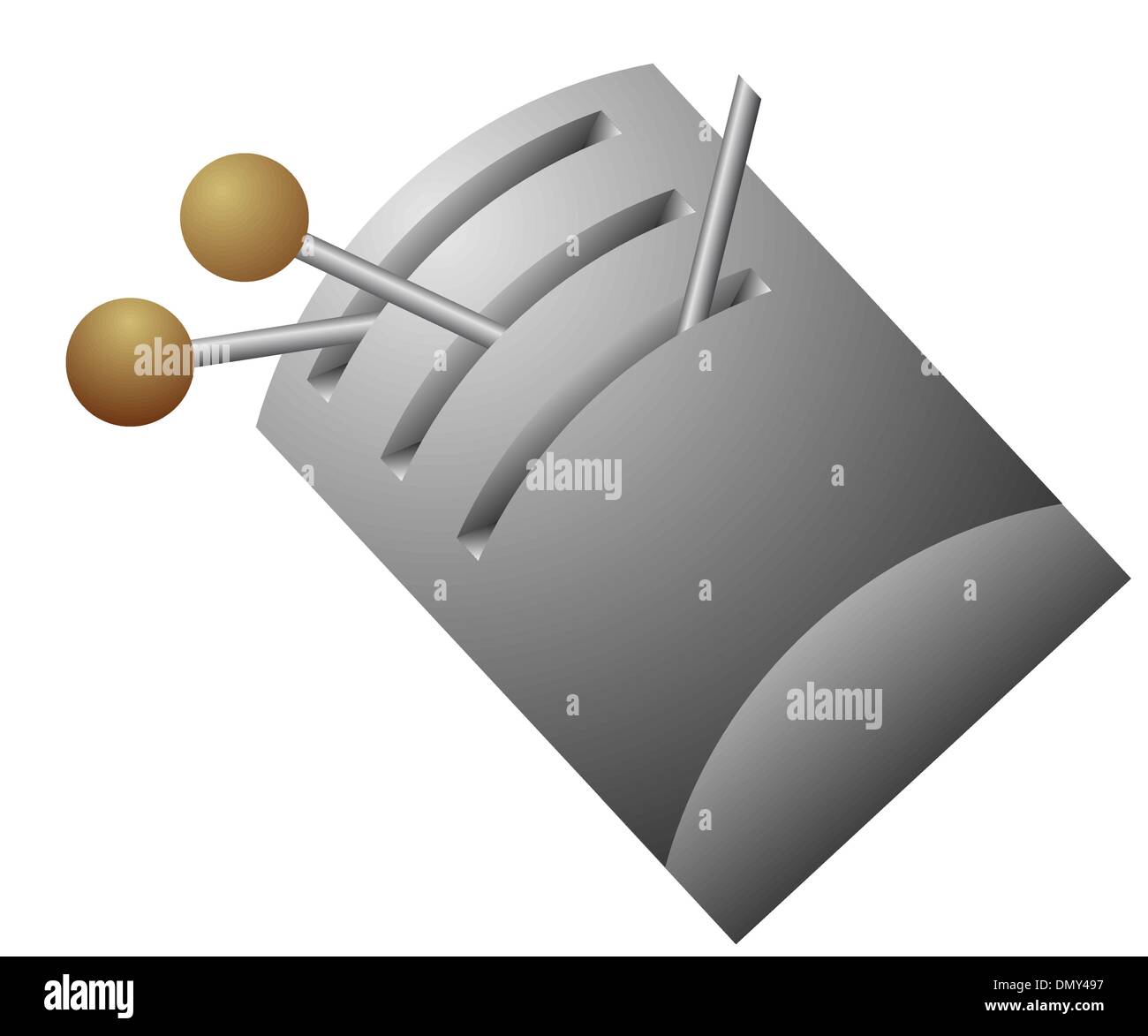 vector lever switch Stock Vector