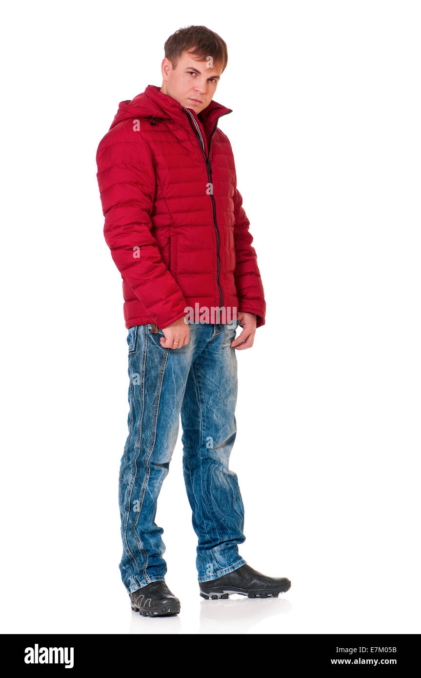 Man in winter clothing Stock Photo