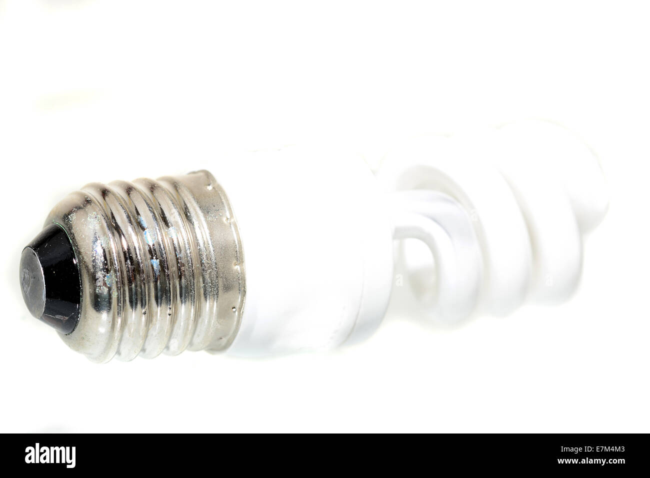 Fluorescent bulb isolated on white background Stock Photo