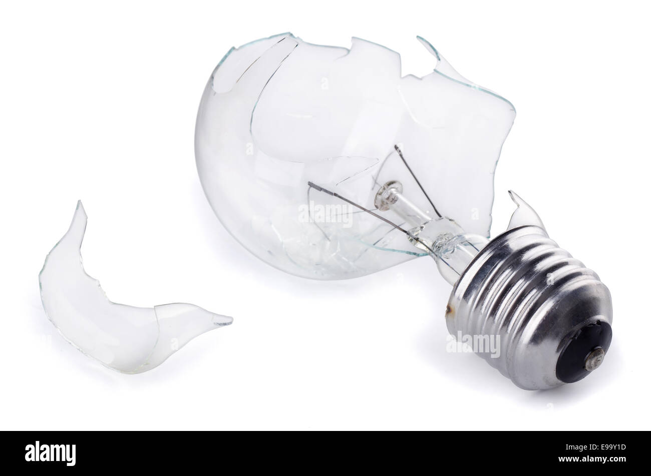 Broken bulb Stock Photo