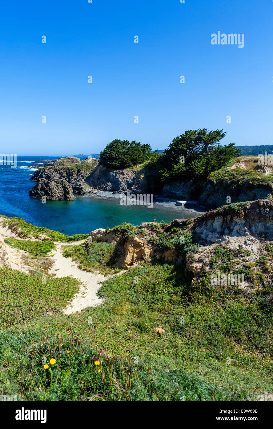 Coast in Mendocino, Mendocino County, Northern California, USA Stock Photo