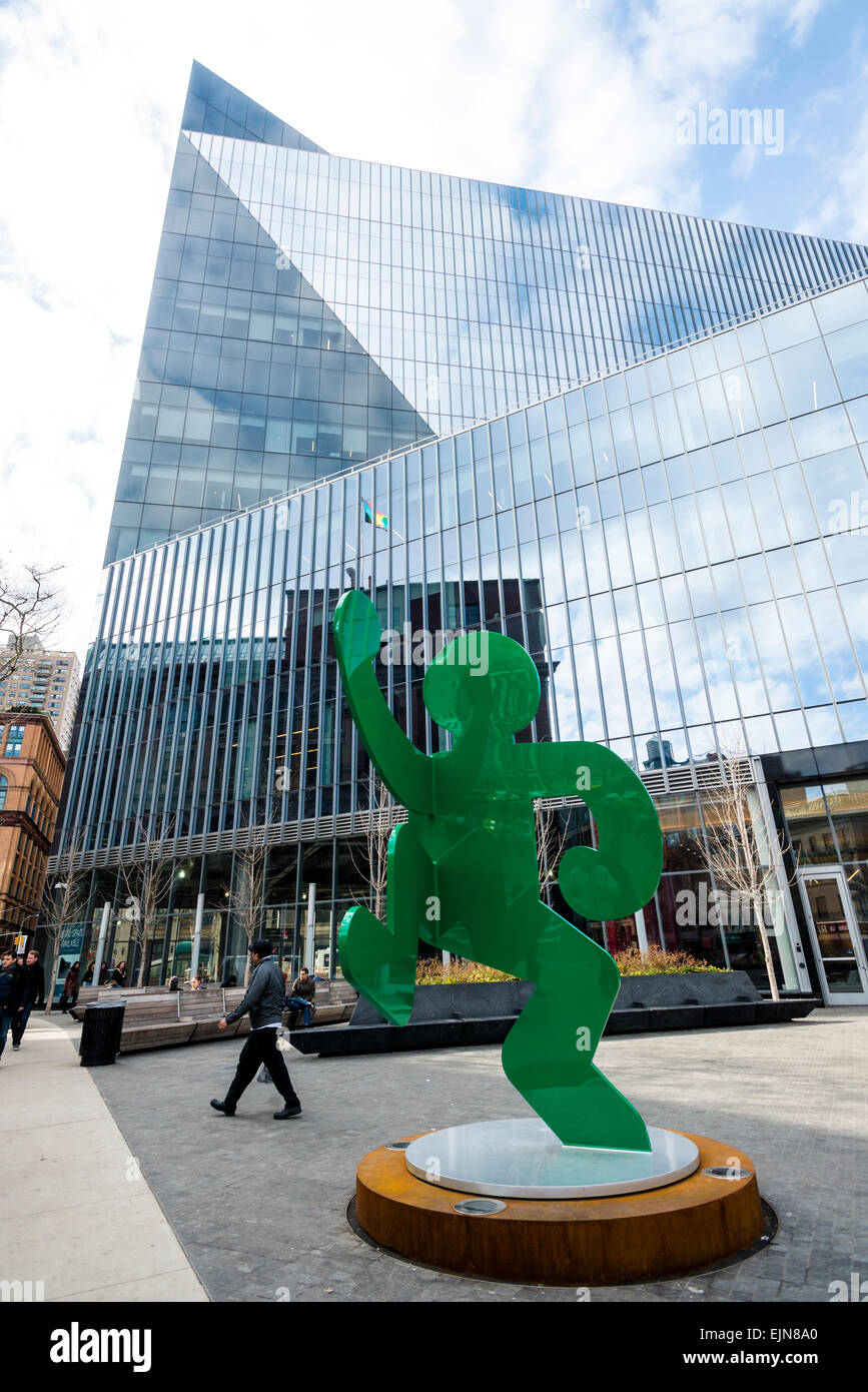 New York, NY - 28 March 2014 Sculpture titled 'Self-Portrait' by Keith Haring in Astor Place ©Stacy Walsh Rosenstock/Alamy Stock Photo