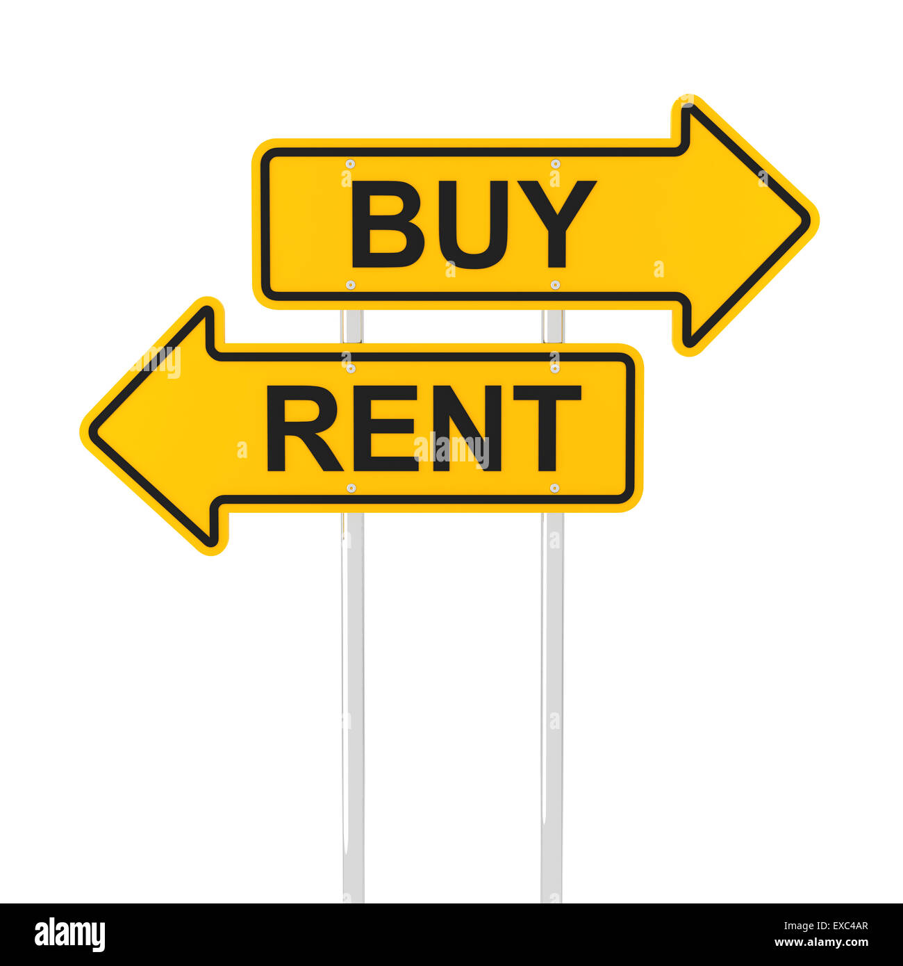 Buy or rent concept, 3d render Stock Photo