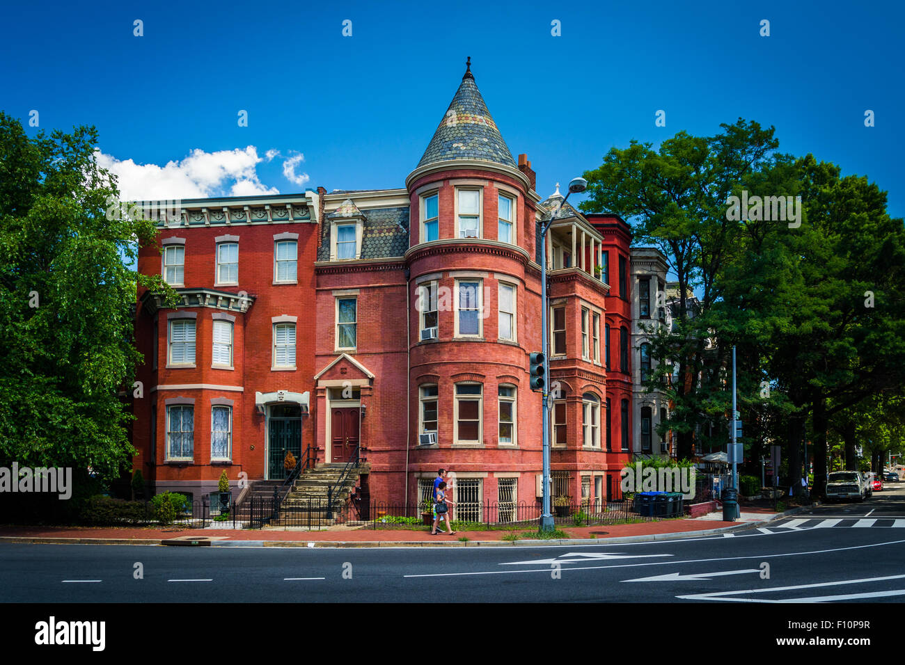 Historic house at Logan Circle, in Washington, DC. Stock Photo