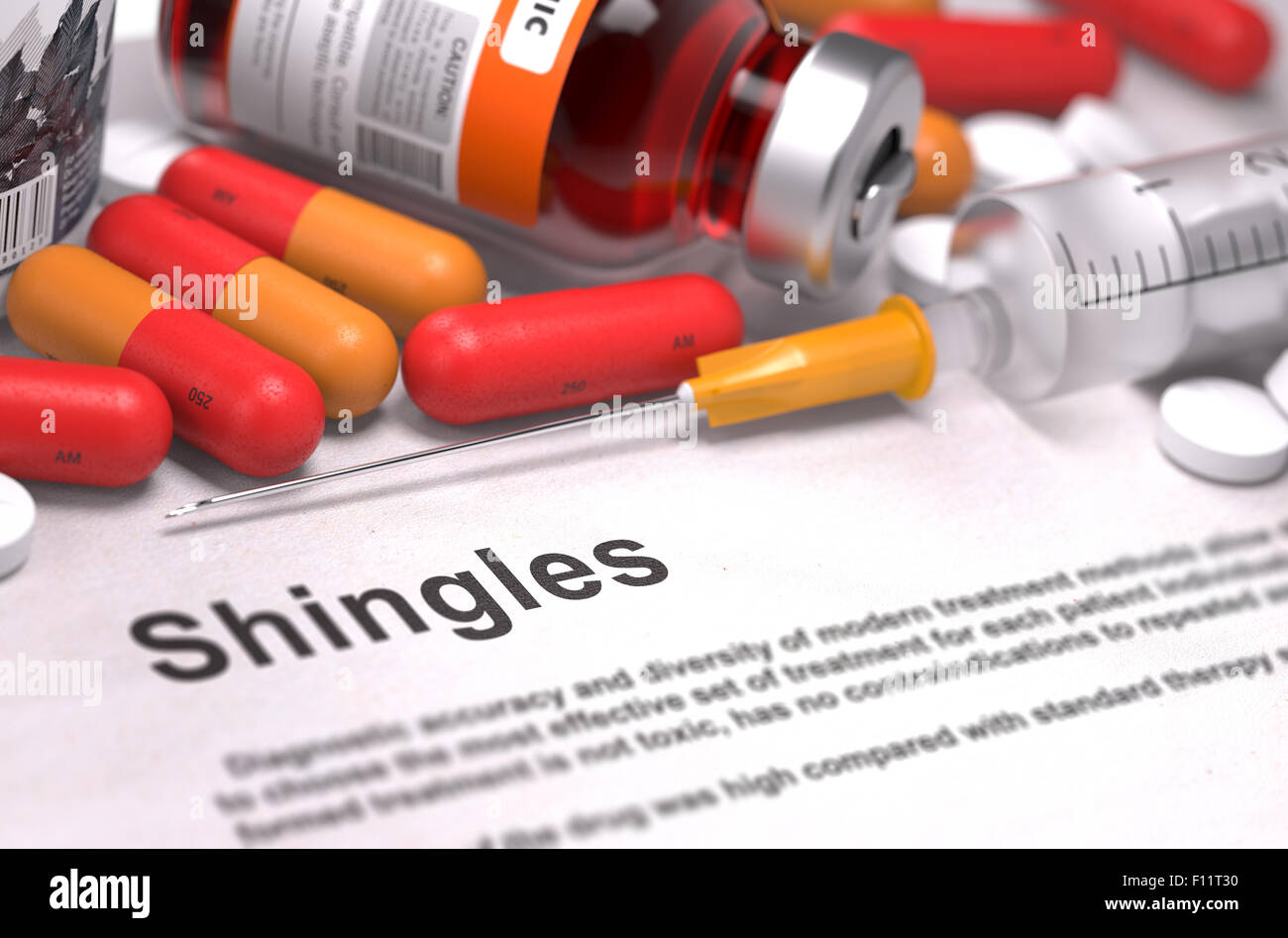 Shingles Diagnosis. Medical Concept. Stock Photo