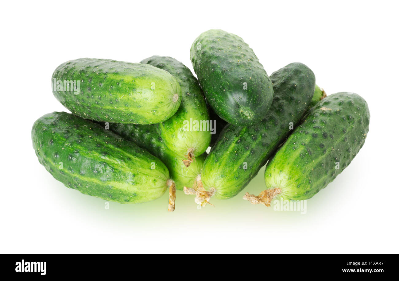 cucumbers on the white background. Stock Photo