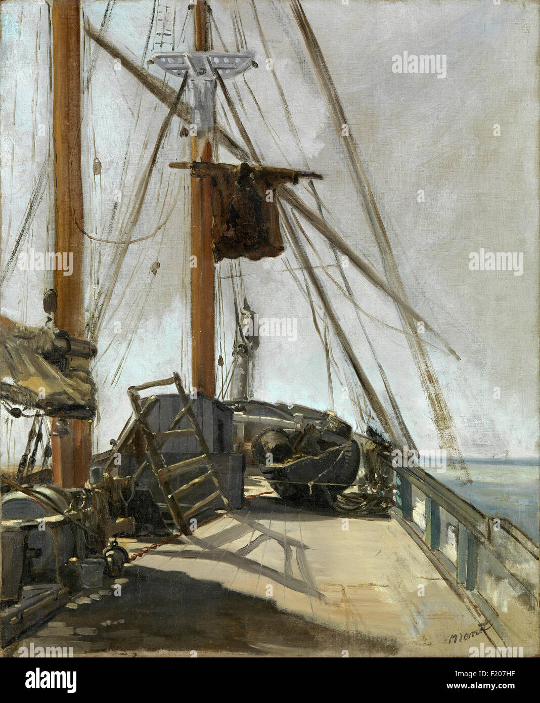 Edouard Manet - The Ship's Deck Stock Photo