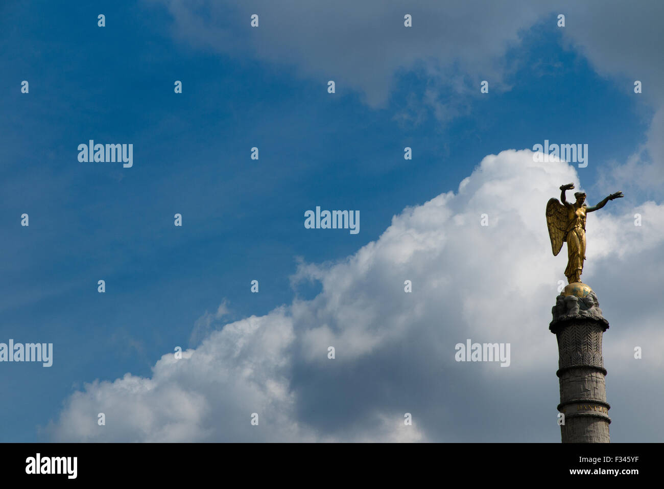 statue on column, Place de la Bastille, Paris, France Stock Photo