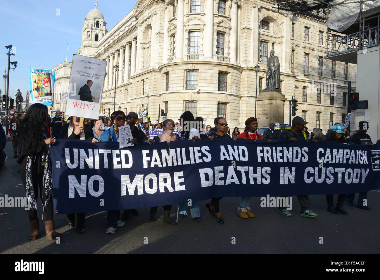 United Families and Friends Campaign, No more deaths in Police Custody, protest march to Downing Street, London, Britain, UK Stock Photo