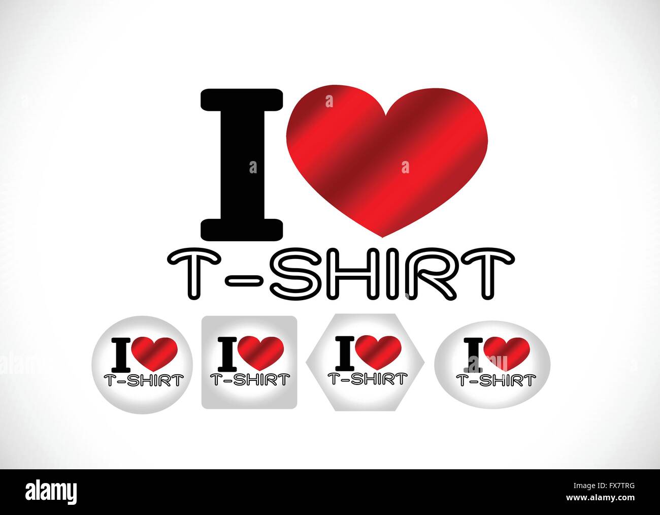 I Love T-shirt vector illustration Stock Vector