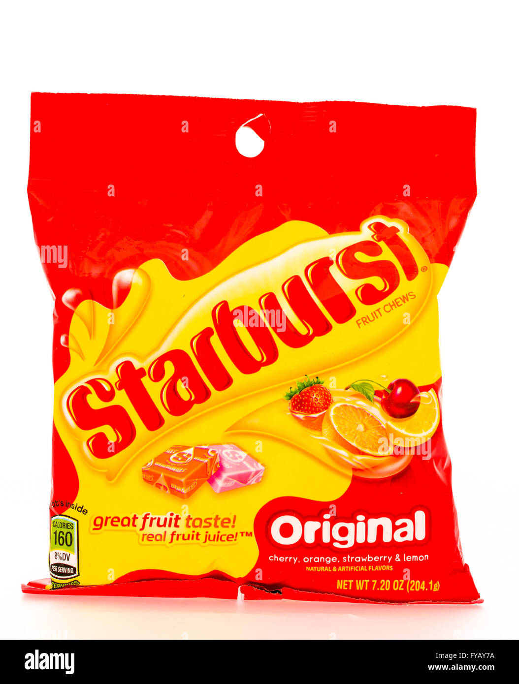 Winneconni, WI - 16 June 2015:  Bag of Starburst original fruit chews Stock Photo