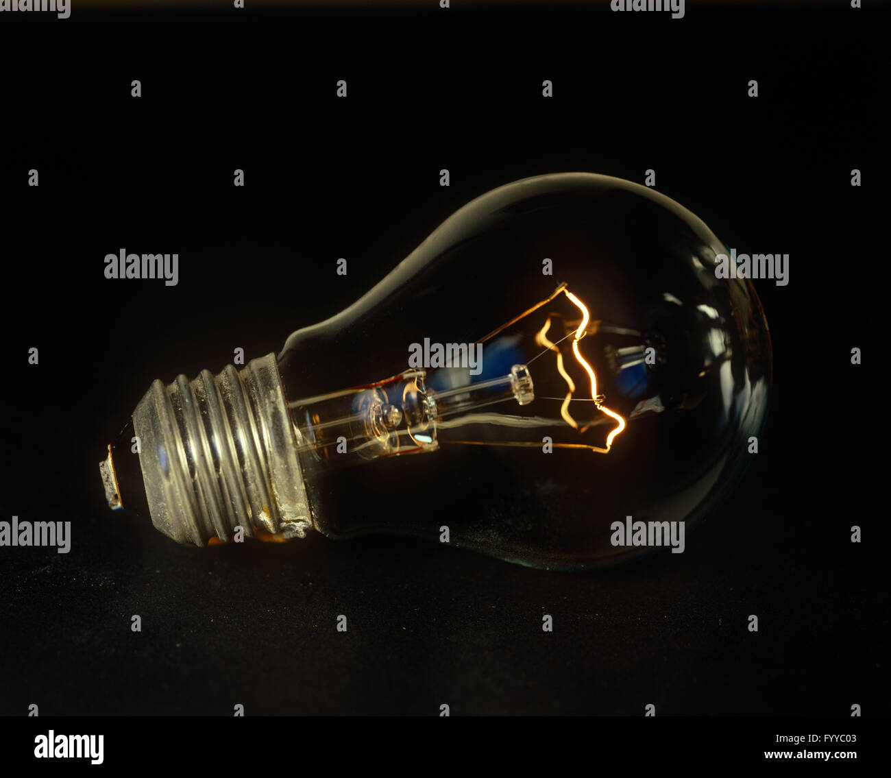 Close-up of a light bulb, inside. Stock Photo