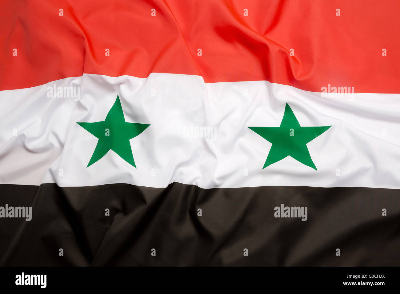 Flag of Syria as a background Stock Photo