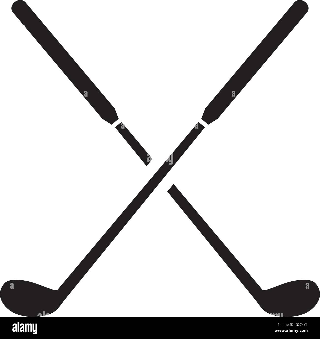 Golf Clubs Crossed Stock Vector Image & Art - Alamy