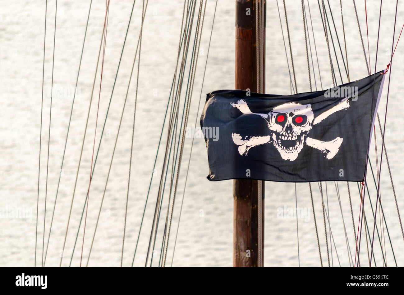 Pirate flag Stock Photo